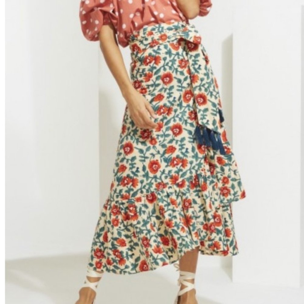 Roller Rabbit Marielena Floral Wrap Skirt